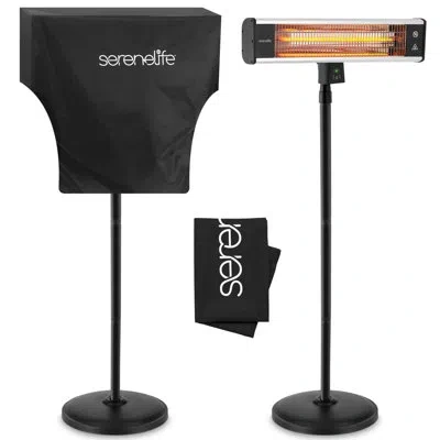 Serenelife Sloth40 Heavy-duty Patio Heater Cover - Fits Up To 28" In Black
