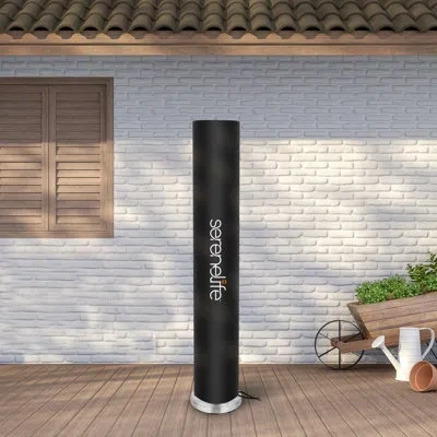 Serenelife Sloth42 Heavy-duty Patio Heater Cover - Fits Up To 8" In Black