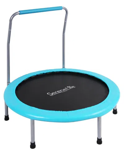 Serenelife Sports Exercise Kid Size Spring-less Trampoline In Blue