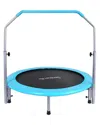Serenelife Spring-less Adult Size Sports Jumping Fitness Trampoline In Blue