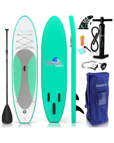 Serenelife Stand Up Water Paddle Board In Green