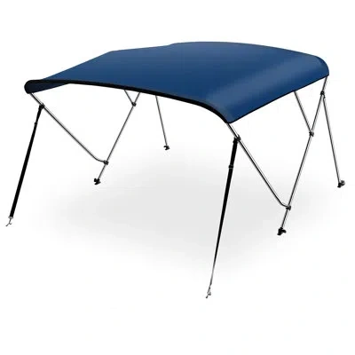 Serenelife Waterproof Boat Bimini Top Cover- 3 Bow Bimini Top Canvas Sun Shade Boat Canopy 1' Double Wall Alu F