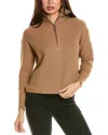 Serenette 1/2-zip Funnel Sweater In Brown