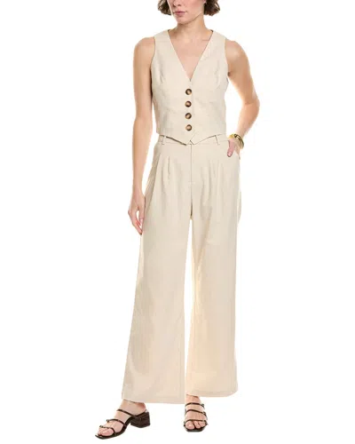 SERENETTE 2PC LINEN-BLEND TOP & PANT SET