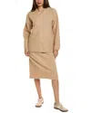 Serenette 2pc Pullover & Skirt Set In Beige