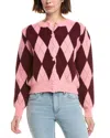 Serenette Argyle Sweater In Pink