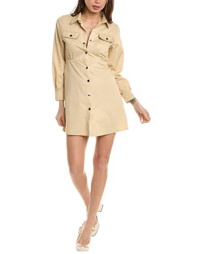 Serenette Button-down Shirtdress In Brown