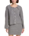 Serenette Cardigan Sweater In Gray