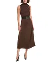 Serenette Midi Dress In Brown
