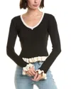 Serenette Ruffle Blouse In Black