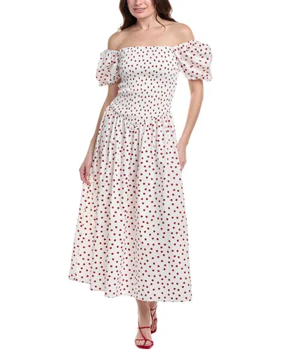 Serenette Smocked Maxi Dress In White