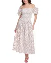 Serenette Smocked Maxi Dress In White