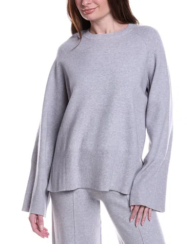 Serenette Solid Knit Sweater In Gray