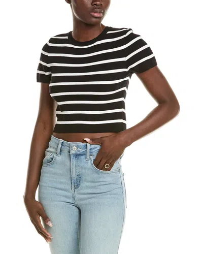 Serenette Striped T-shirt In Black