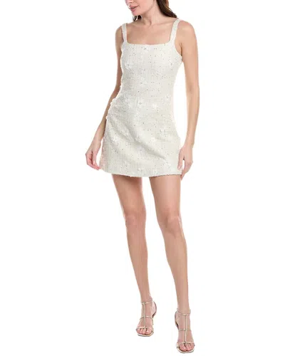 Serenette Tweed Mini Dress In White