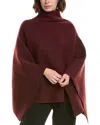 Serenette Woven Poncho In Burgundy