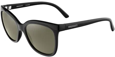 Serengeti Agata Polarized Ss001003 Men's Sunglasses Black Size 57
