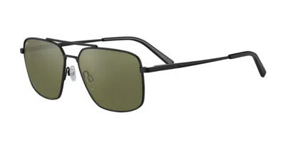 Serengeti Aitkin Polarized Ss554002 Men's Sunglasses Black Size 56