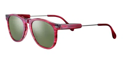 Serengeti Amboy Polarized Ss530005 Occhiali Da Sole Rossi Per Uomo In Pink