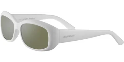 Serengeti Bianca Polarized Ss008001 Occhiali Da Sole Bianchi Per Donna In White