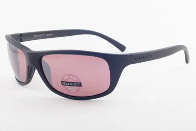 Pre-owned Serengeti Bormio Matte Black / Sedona Phd 2.0 Polarized Sunglasses 8990 62mm In Pink