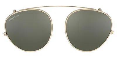 Serengeti Clip On Only Polarized Ss603007 Men's Sunglasses Gold Size Standard In Gray