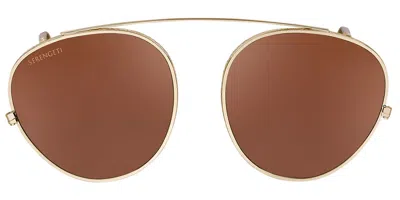 Serengeti Clip On Only Polarized Ss603008 Men's Sunglasses Gold Size Standard