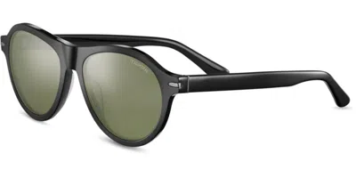Serengeti Danby Polarized Ss527001 Occhiali Da Sole Neri Per Uomo In Black