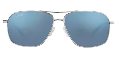 Serengeti Dorwinn Polarized Ss578002 Men's Sunglasses Silver Size 46 In Metallic