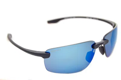 Pre-owned Serengeti Erice Polarized Phd 8957 Men Rimless Sunglasses Matt Black Blue Mirror In Gray