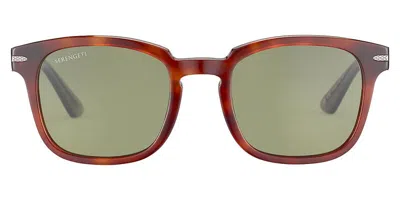 Serengeti Ethan Polarized Ss575003 Men's Sunglasses Tortoiseshell Size 52 In Brown