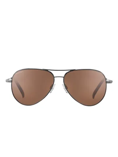 Serengeti Eyewear Carrara Pilot Sunglasses In Gray