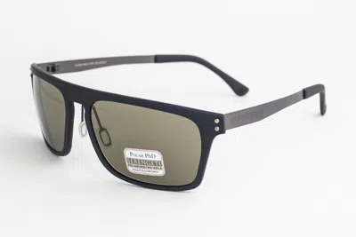 Pre-owned Serengeti Ferrara Satin Black / Green Polarized Phd Sunglasses 7893 58mm
