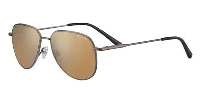 Serengeti Haywood Small Polarized Ss544001 Occhiali Da Sole Marroni Per Uomo In Orange