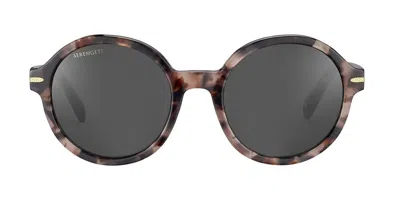 Serengeti Joan Polarized Ss577002 Women's Sunglasses Tortoiseshell Size 53 In Black
