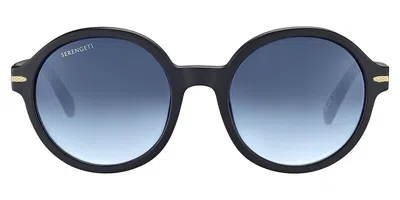Serengeti Joan Polarized Ss577004 Women's Sunglasses Black Size 53 In Blue