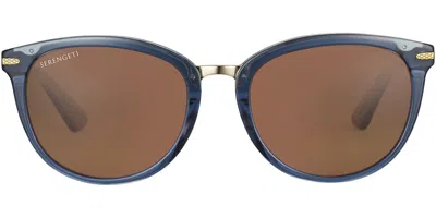 Serengeti Jodie Polarized Ss561003 Women's Sunglasses Blue Size 52