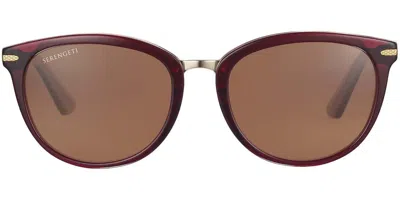 Serengeti Jodie Ss561004 Women's Sunglasses Burgundy Size 52