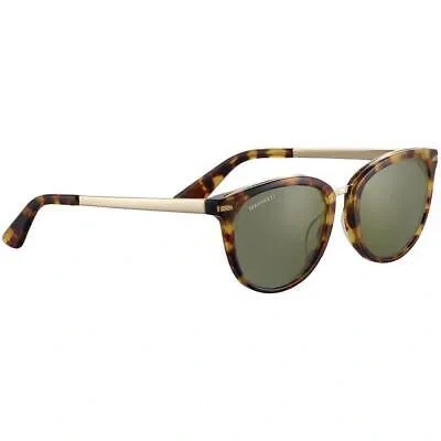 Pre-owned Serengeti Jodie Sunglasses Women's Shiny Tortoise Havana Mineral Polarized 555nm