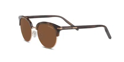 Serengeti Lela 8941 Occhiali Da Sole Marroni Per Donna In Metallic