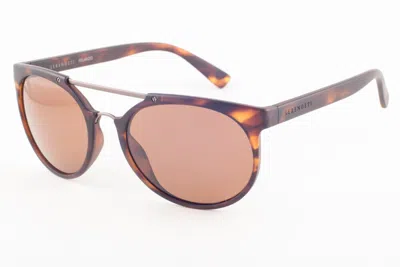 Pre-owned Serengeti Lerici Satin Dark Tortoise / Polarized Drivers Sunglasses 8356 54mm In Brown