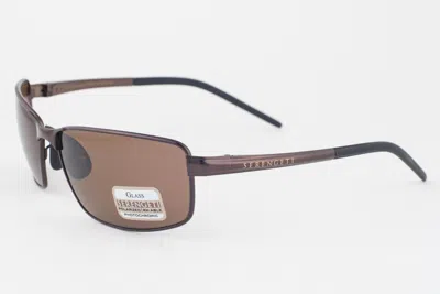 Pre-owned Serengeti Lizzano Espresso / Polarized Drivers Sunglasses 7433 In Brown