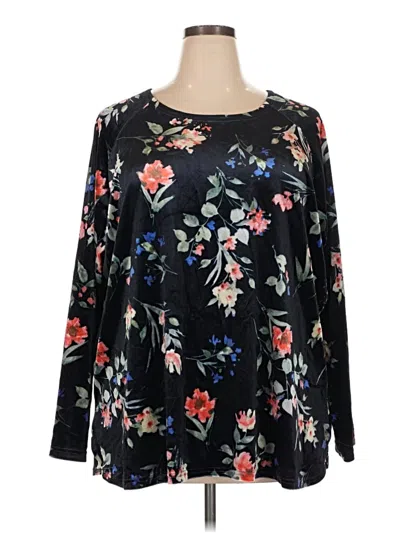 Pre-owned Serengeti Long Sleeve Blouse In Black