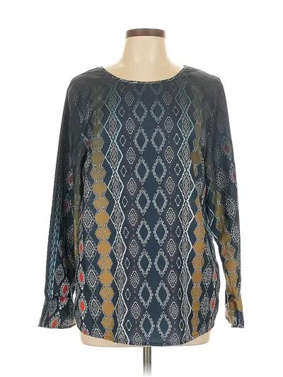 Pre-owned Serengeti Long Sleeve Blouse In Blue
