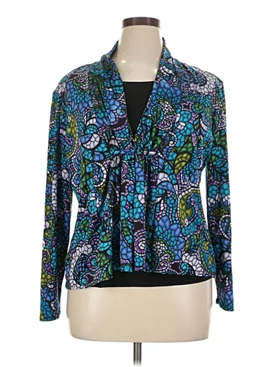 Pre-owned Serengeti Long Sleeve Blouse In Blue