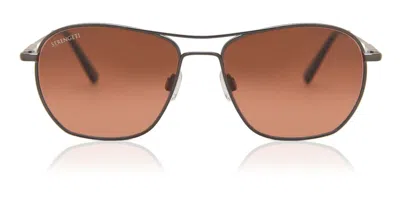 Serengeti Lunger Polarized Ss545003 Occhiali Da Sole Gunmetal Per Uomo In Brown