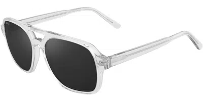 Serengeti Marco Polarized Ss602008 Men's Sunglasses Clear Size 57 In White
