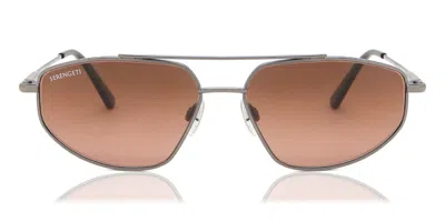 Serengeti Marlon Polarized Ss539004 Men's Sunglasses Gunmetal Size 57 In Brown