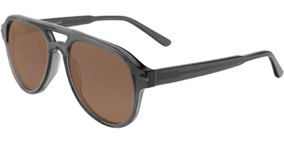 Serengeti Mateo Polarized Ss765004 Men's Sunglasses Grey Size 55 In Brown