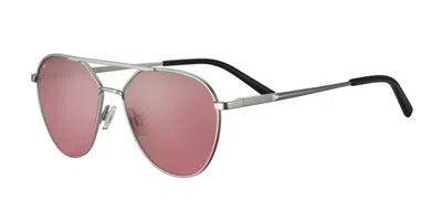 Serengeti Odell Ss555005 Men's Sunglasses Silver Size 59 In Pink